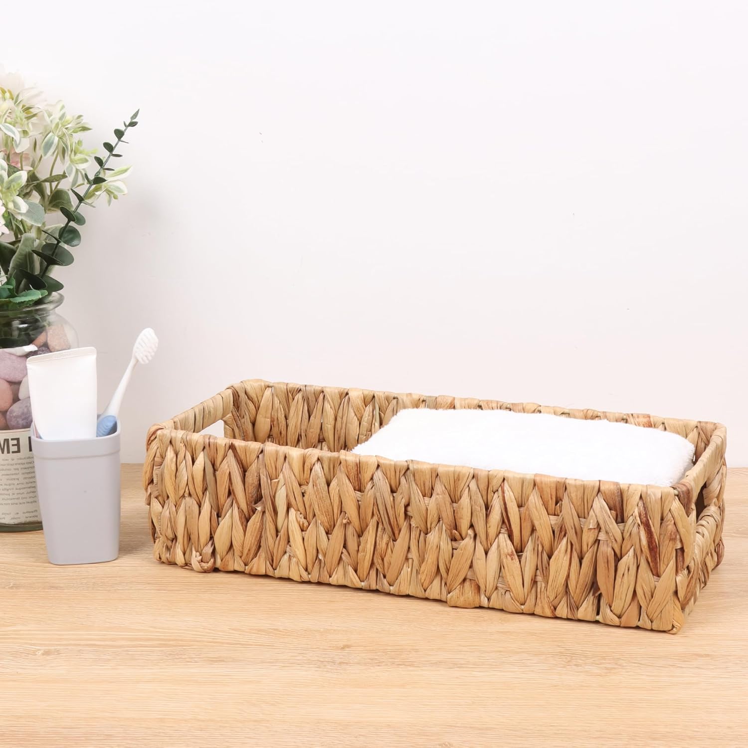 Rectangular Boho Beige Storage Bin — 14.5" - View 2
