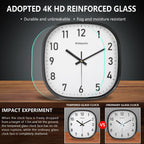 Battery Operated Black Wall Clock — 8" - View 5