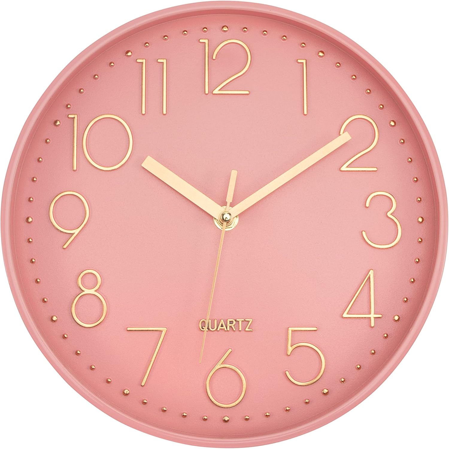 Battery Operated Luxe Gold Wall Clock — 10" — 10 inch