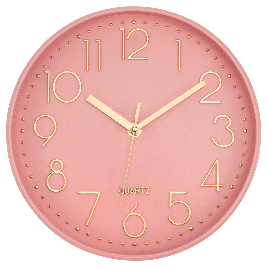 Battery Operated Luxe Gold Wall Clock — 10"