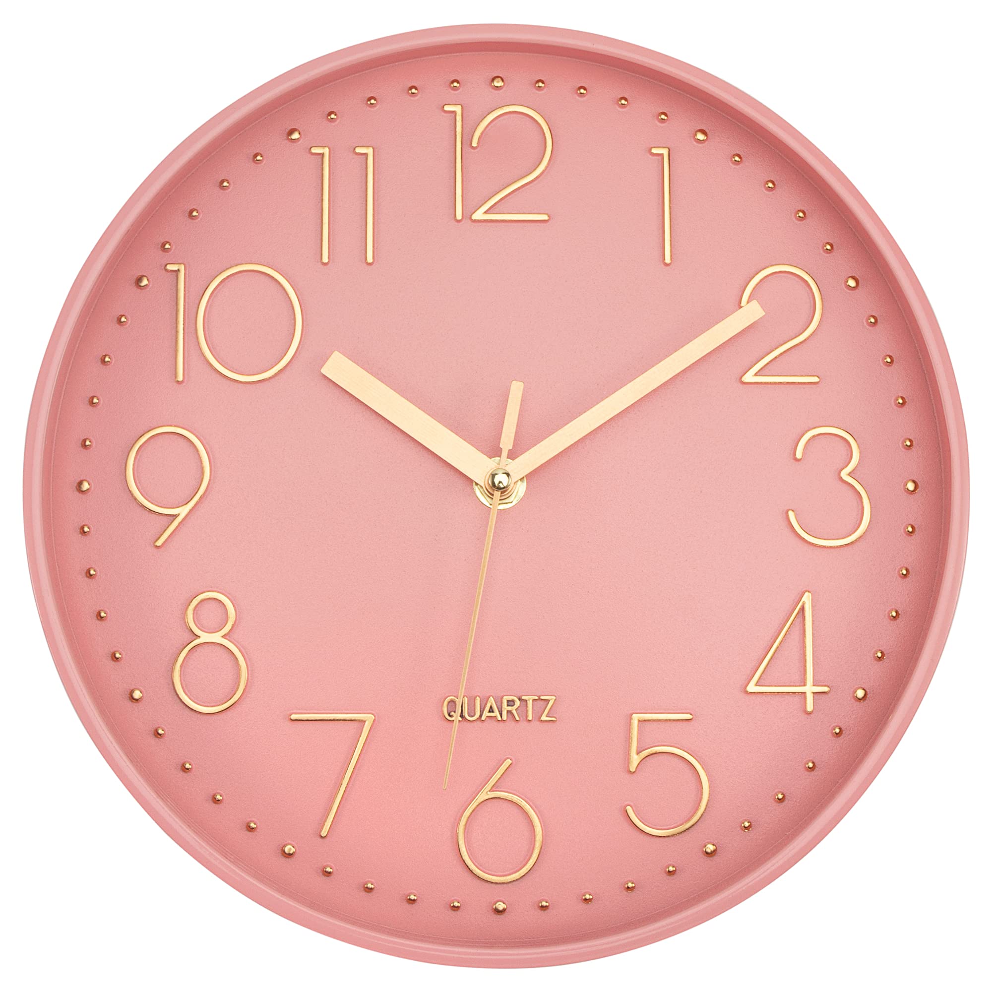 Battery Operated Luxe Gold Wall Clock — 10"