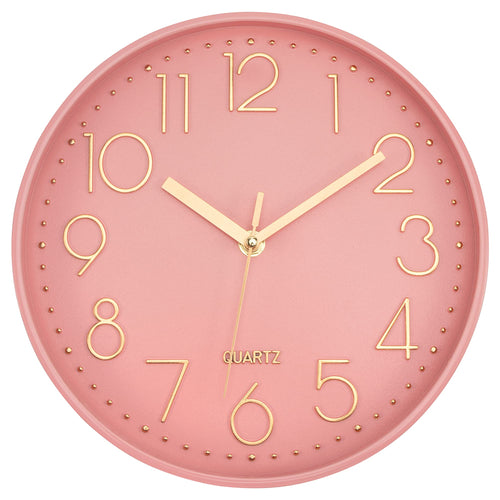 Battery Operated Luxe Gold Wall Clock — 10"