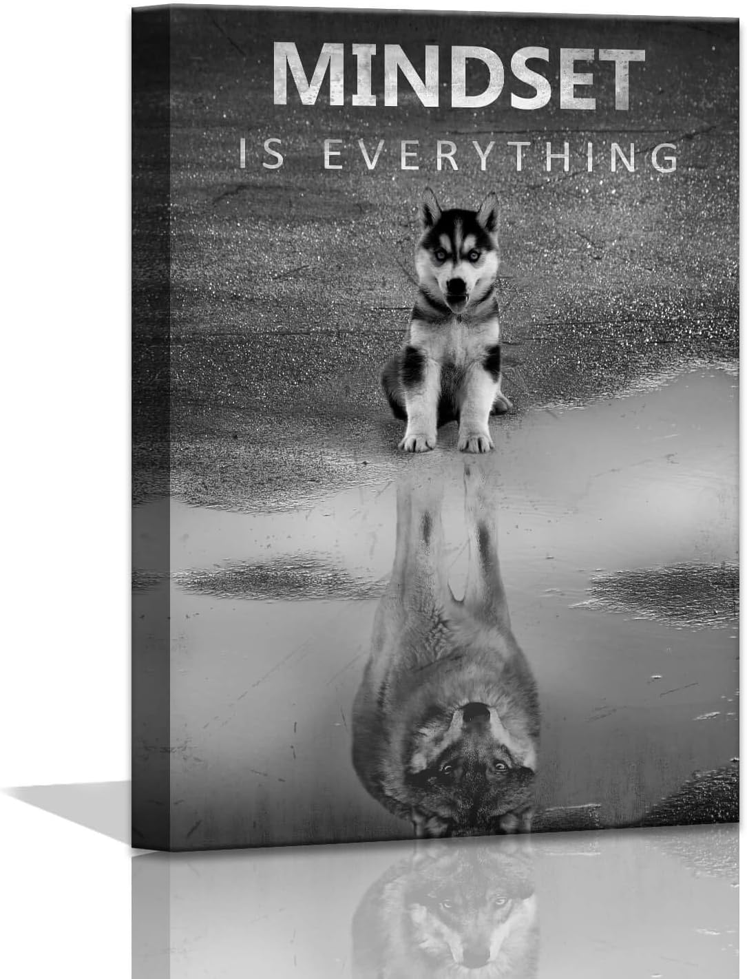 Framed Black Canvas Wall Art — 16" — 16"L x 48"W