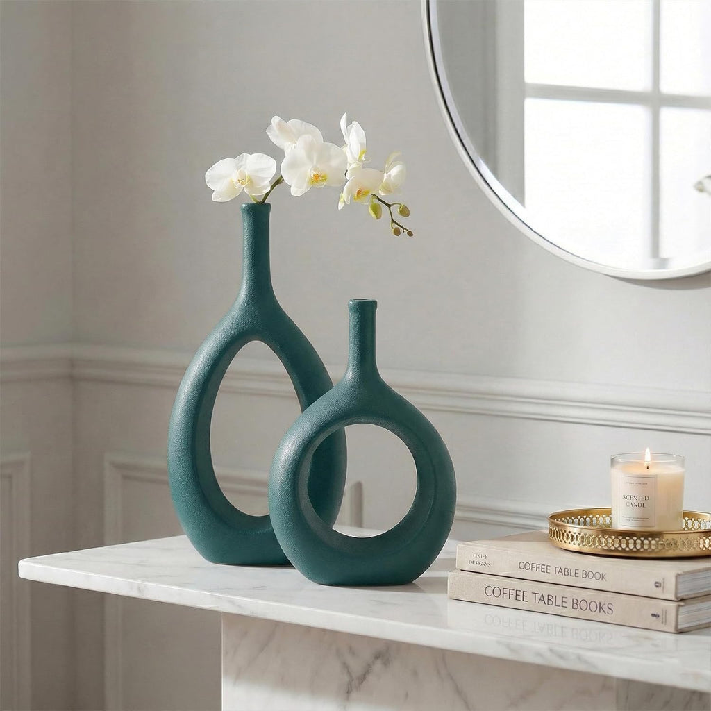 Boho Black Decorative Vase — Set of 2 - View 3