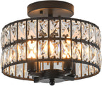 Luxe Black Chandelier — 12.6" — black-12.6"