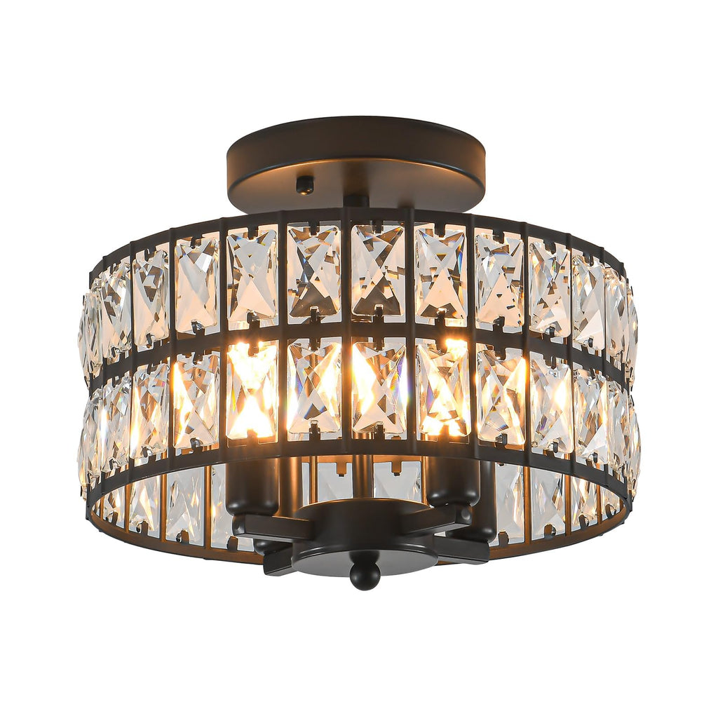 Luxe Black Chandelier — 12.6"