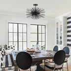 Modern Black Chandelier — 4-Light - View 2