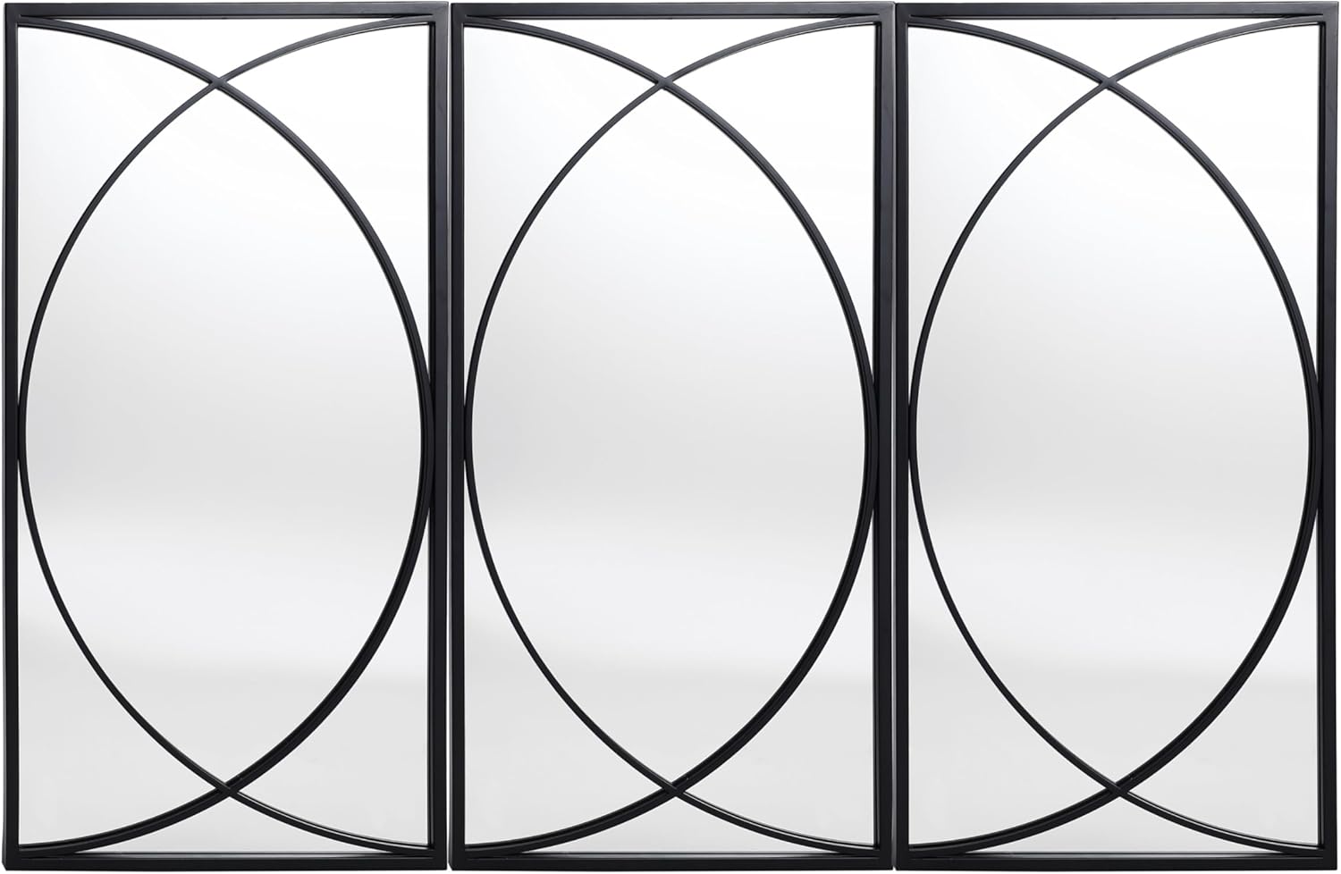 Rectangular Luxe Black Wall Mirror - View 9
