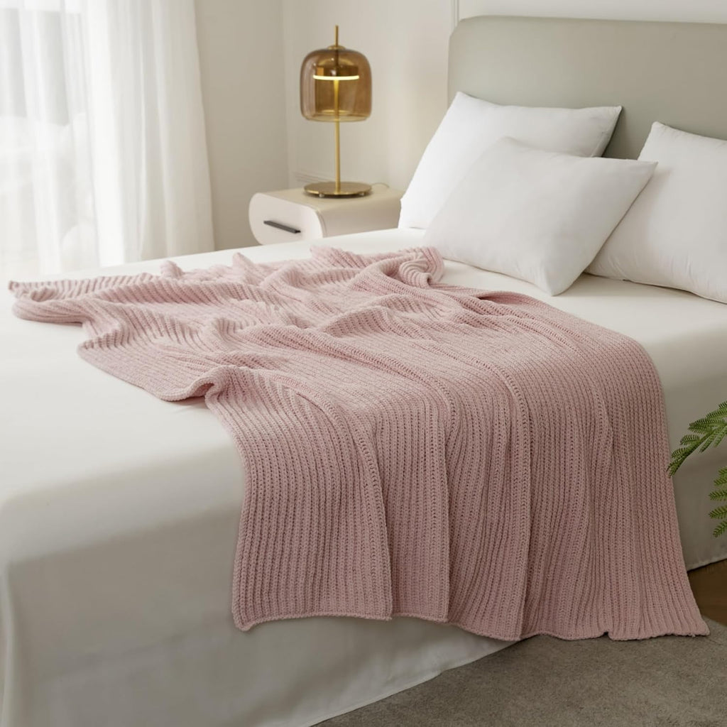 Knit Beige Throw Pillow — 50" - View 2