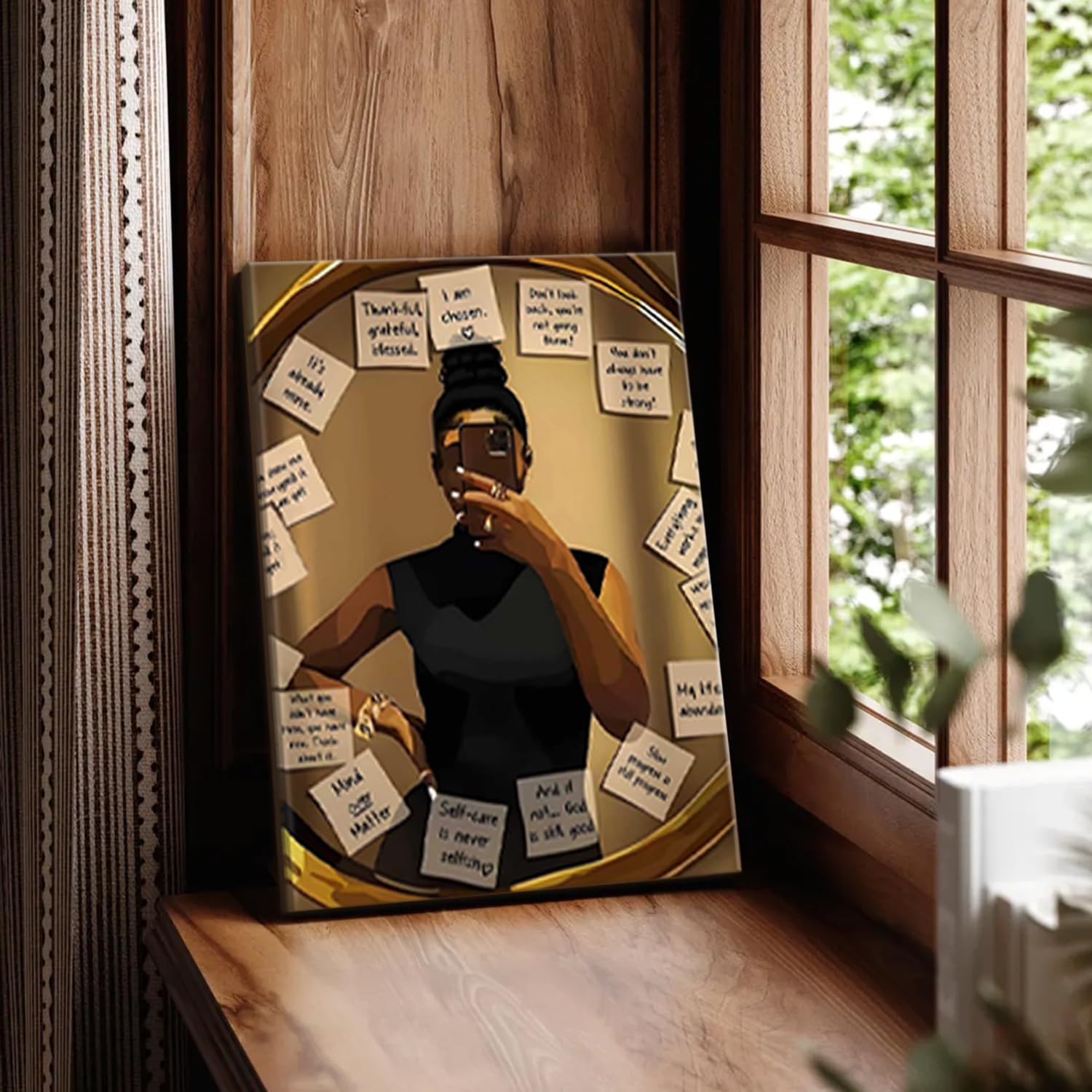 Framed Black Wall Decor — 16" - View 7