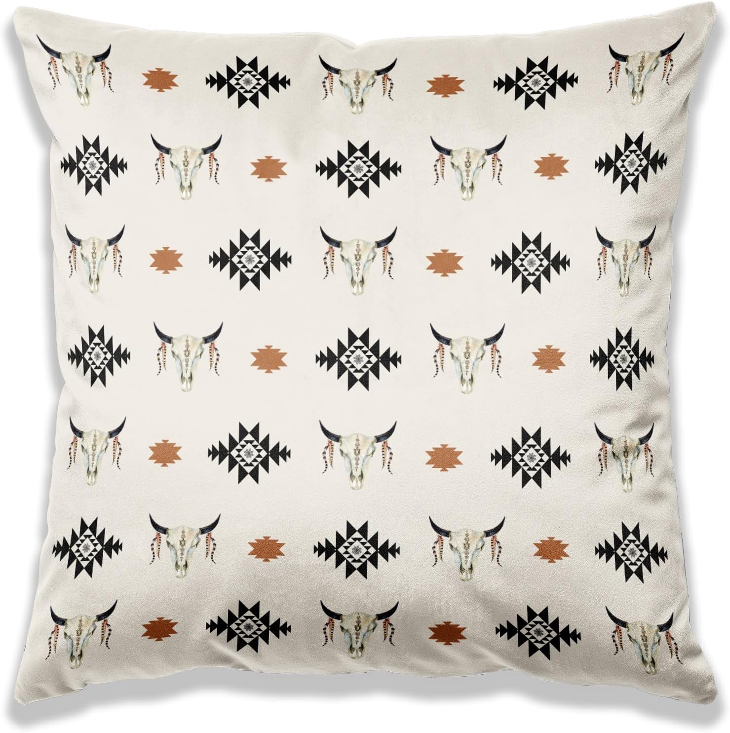 Boho Fabric Throw Pillow Cover — 18x18 — 11highland