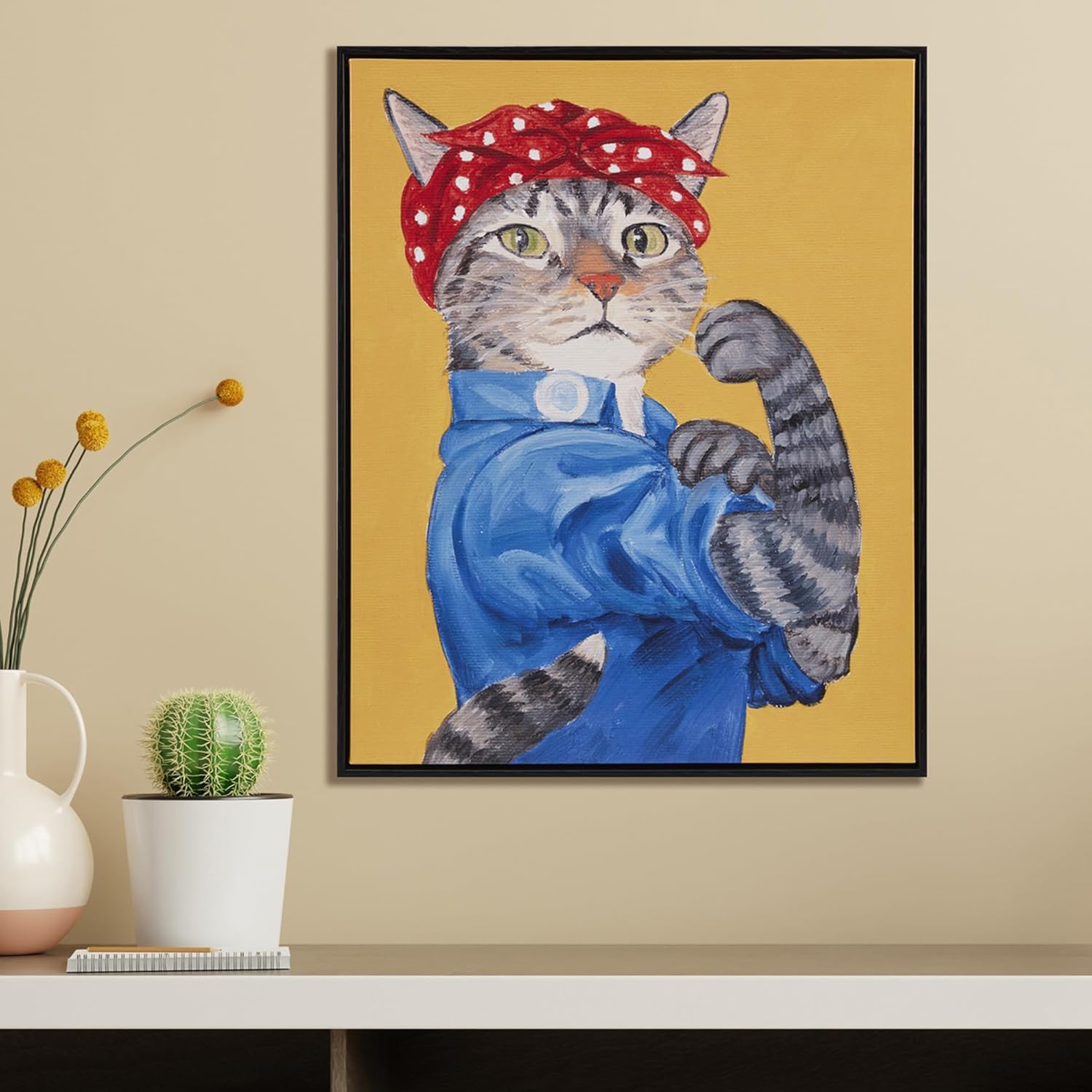 Framed Fabric Wall Decor — Rosie Feline