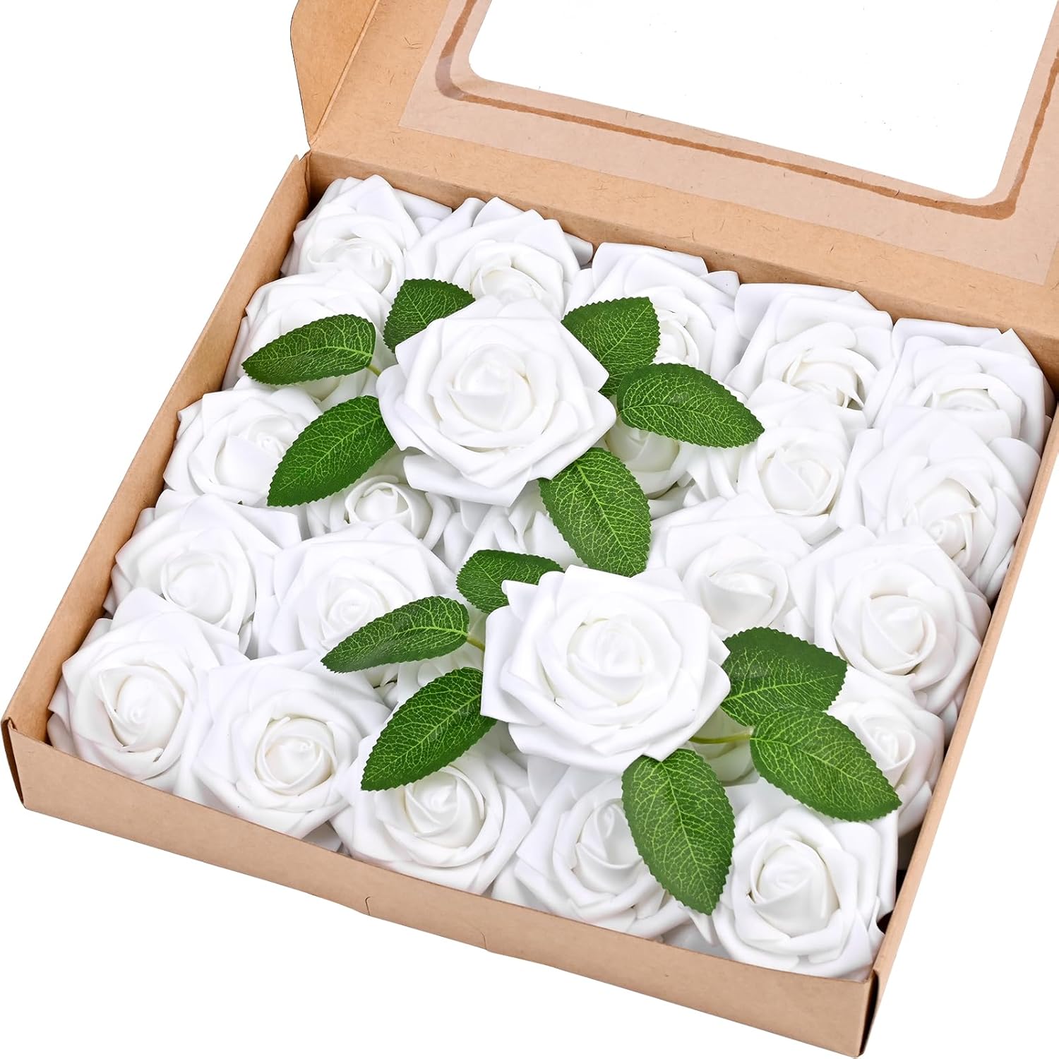 Black Artificial Flowers — White