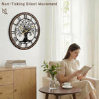 Battery Operated Black Wall Clock — 20" - View 4