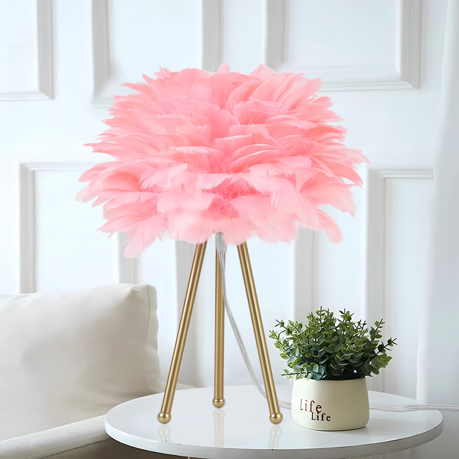 Luxe Grey Bedside Lamp — 15.3"