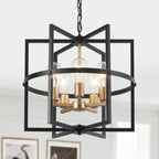 Farmhouse Black Chandelier — 5-Light