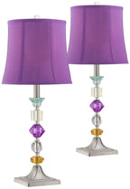 Boho Purple Table Lamp — 25.5"