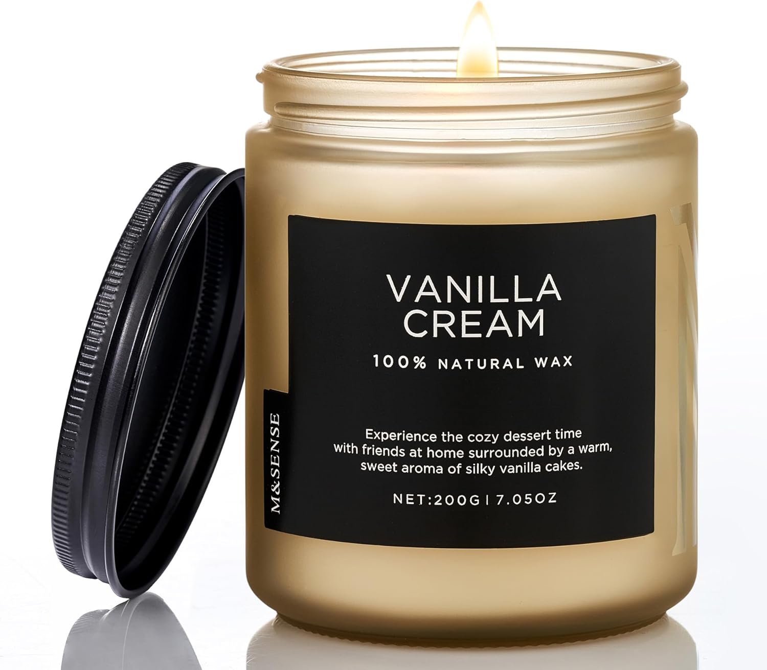 Soy Wax Beige Scented Candle — Small Jar