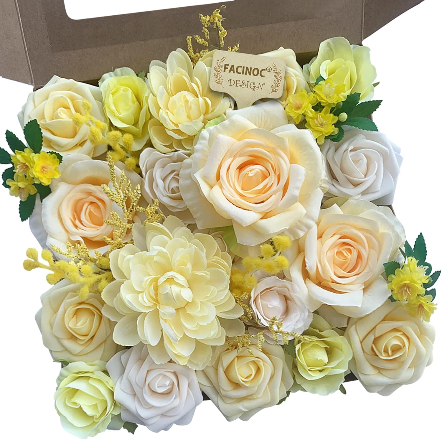 Beige Artificial Flowers — Yellow