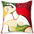 Blue Throw Pillow Cover — 18" — White