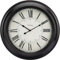 Battery-Operated Farmhouse Black Wall Clock — 24" — Black