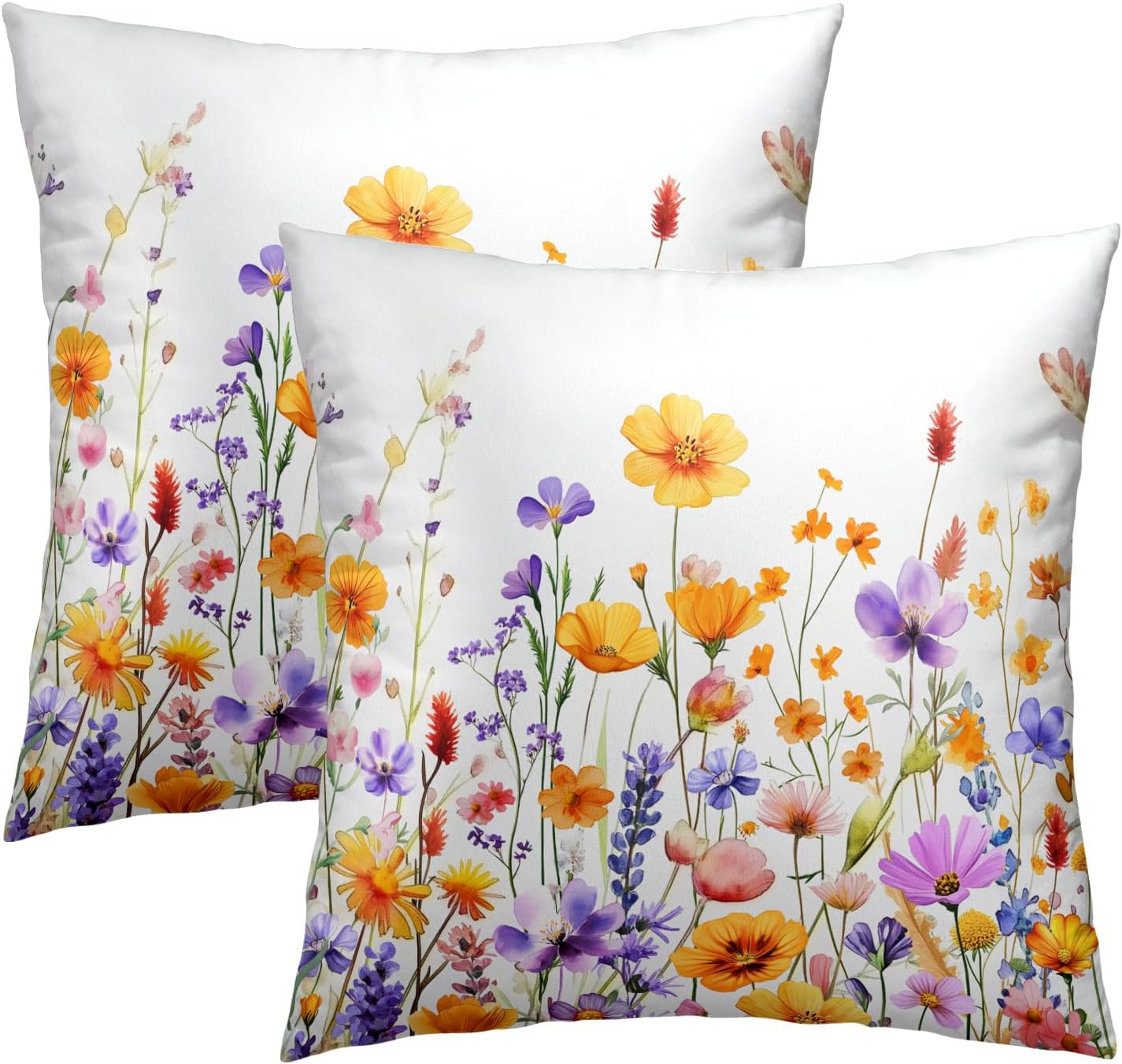 Beige Throw Pillow Cover — 18" — 18" x 18" (Pack of 2)