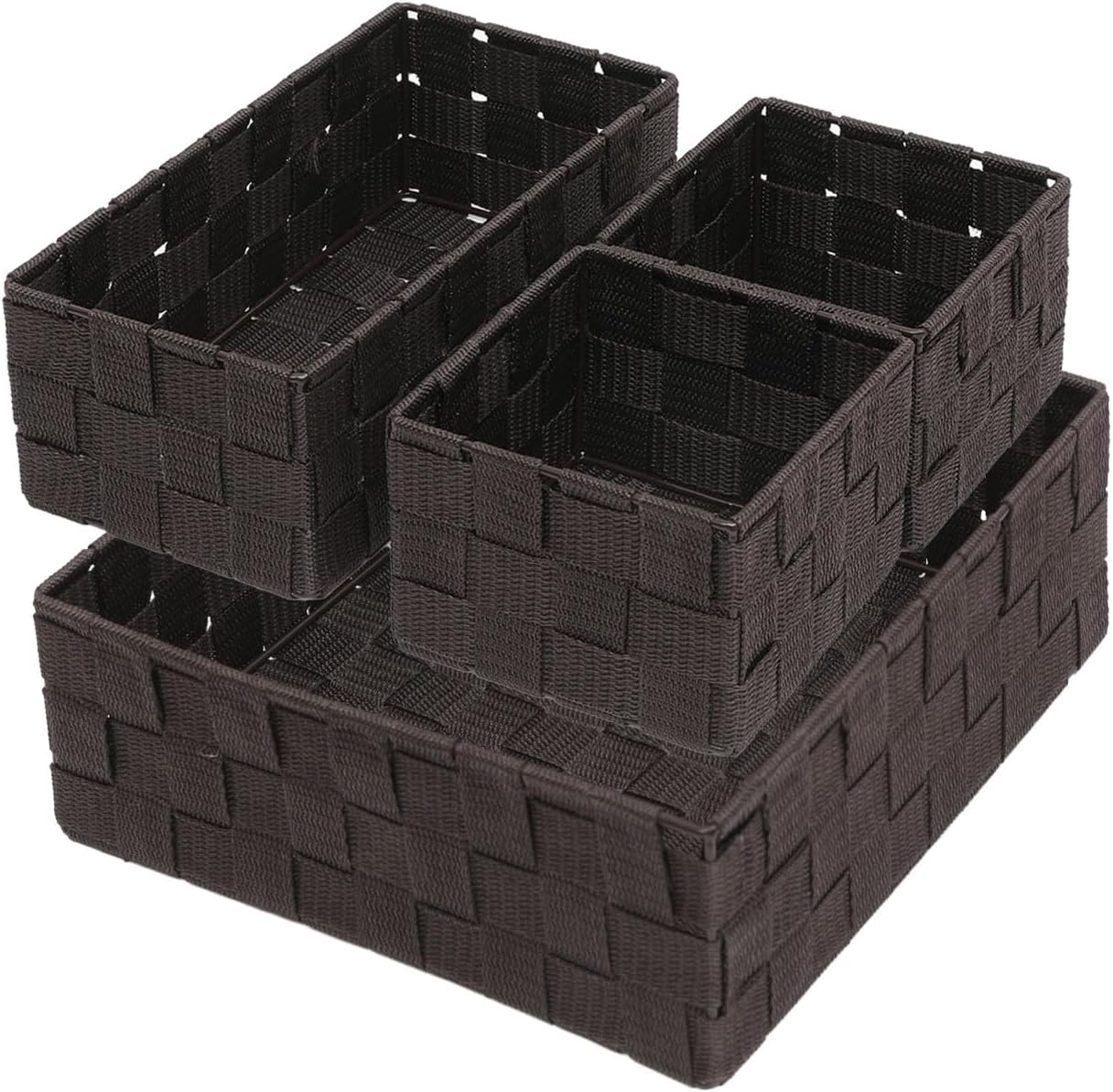 Boho Beige Storage Bin — Set of 7 — 4PCS-without lid