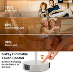 Dimmable Black Bedside Lamp — 15.75" - View 3
