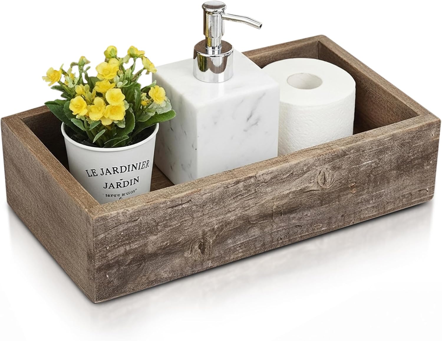 Farmhouse Grey Vase — 12.75" — Natural Weathered Gray