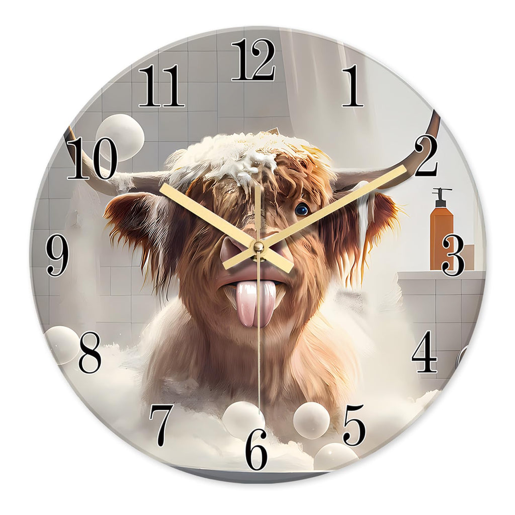 Battery Operated Farmhouse Black Wall Clock — 12"