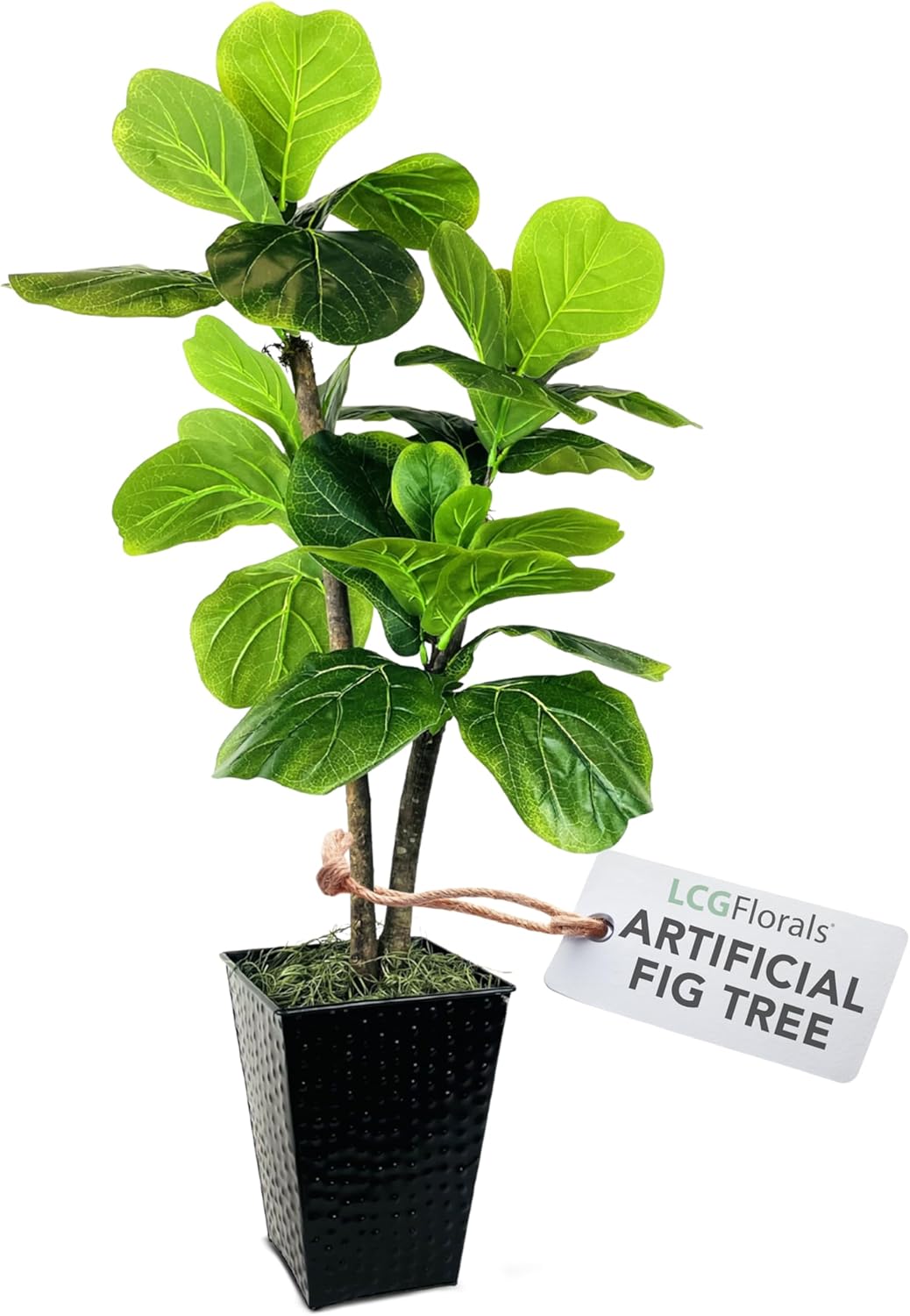 Boho Black Artificial Plant — Black Metal