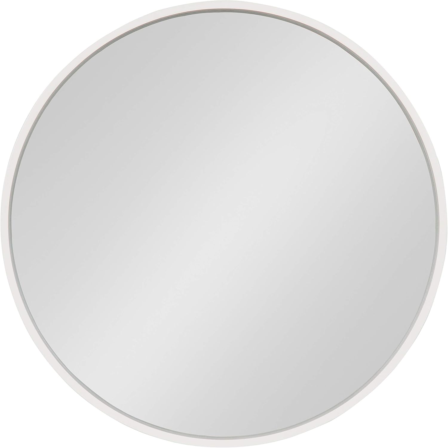 Round Modern Wood Wall Mirror — 25.6" - View 2
