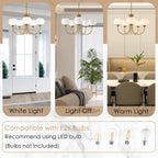 Vintage Luxe Orange Chandelier — 5-Light - View 6