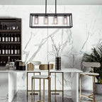 Vintage Farmhouse Black Chandelier — 4-Light - View 3