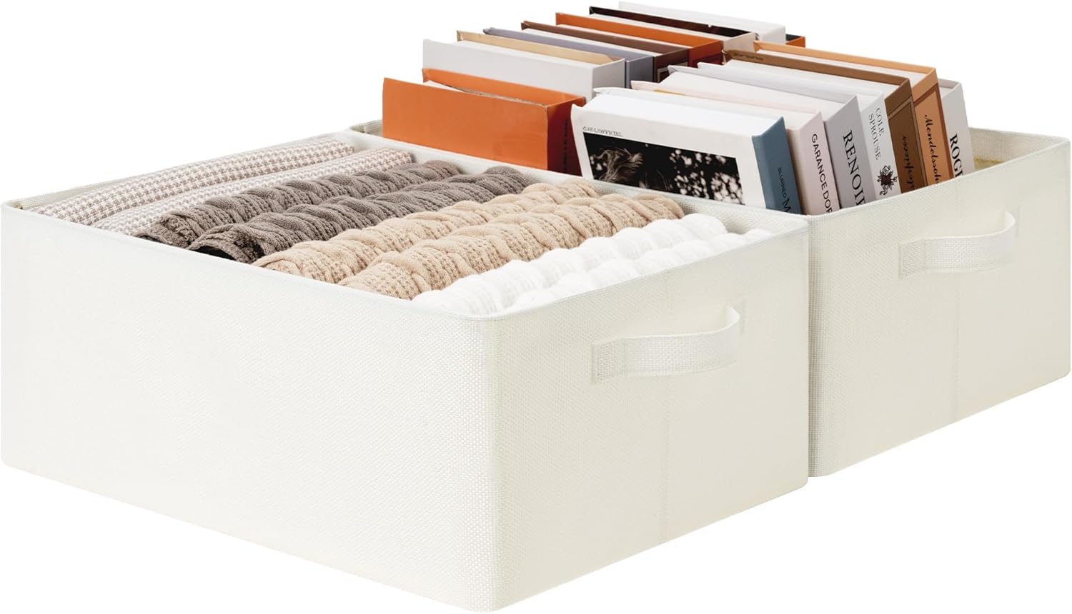 Beige Storage Bin — Extra Large - 2 Pack