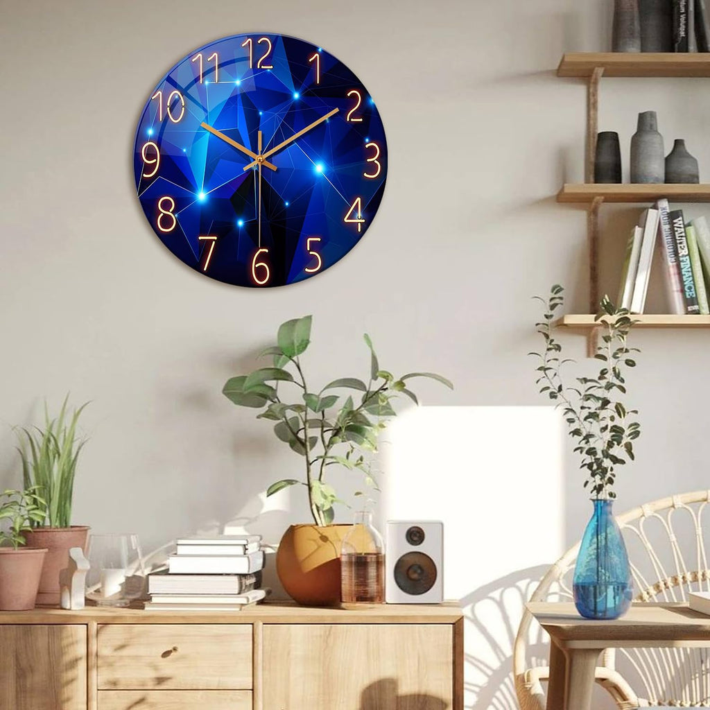 Battery Operated Black Wall Clock — 12" - View 4