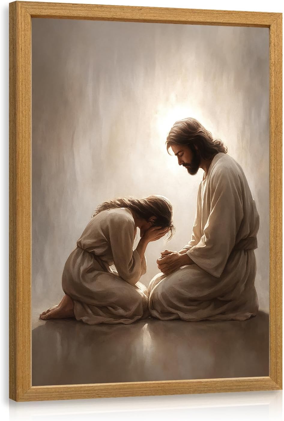 Framed Metal Wall Decor — 16" — JesusConfession(Wood)