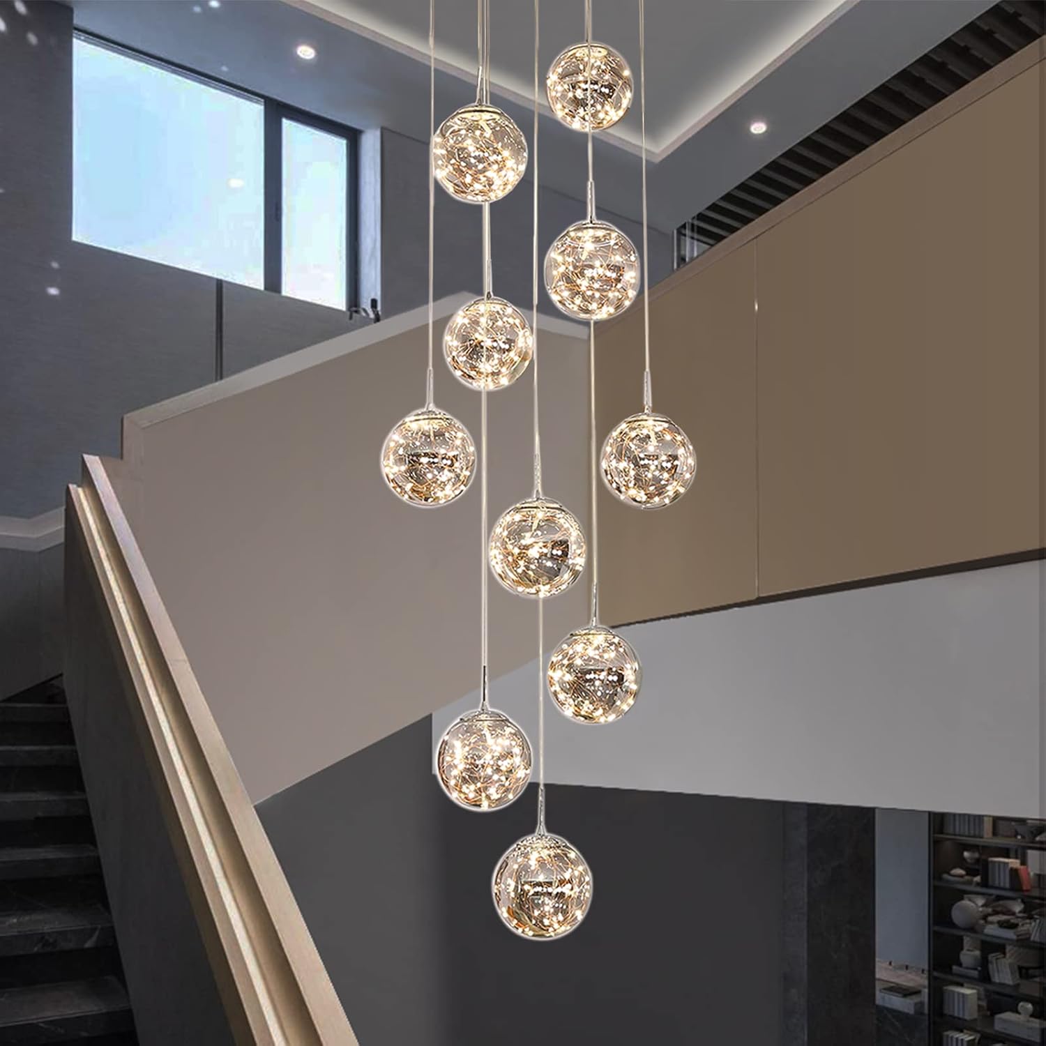 Luxe Grey Chandelier — Gray