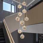Adjustable Luxe Grey Chandelier — 10-Light