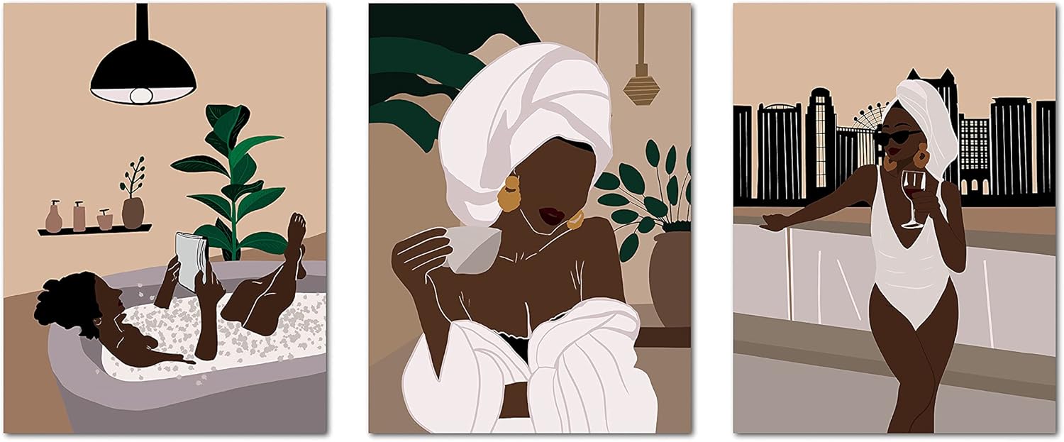 Fabric Wall Art — 12x16 — Bathroom Art