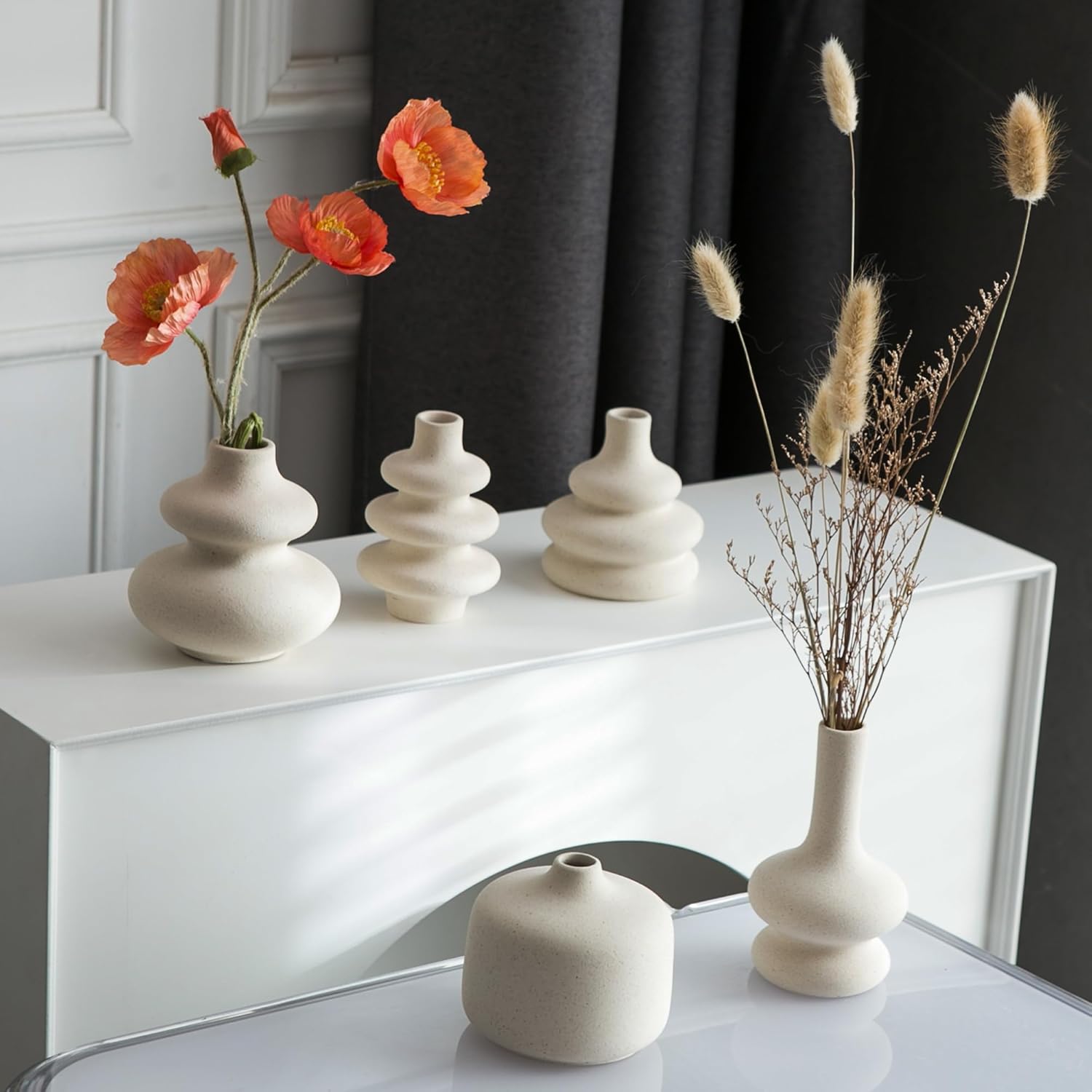 Boho Black Decorative Vase — Set of 5 - View 4