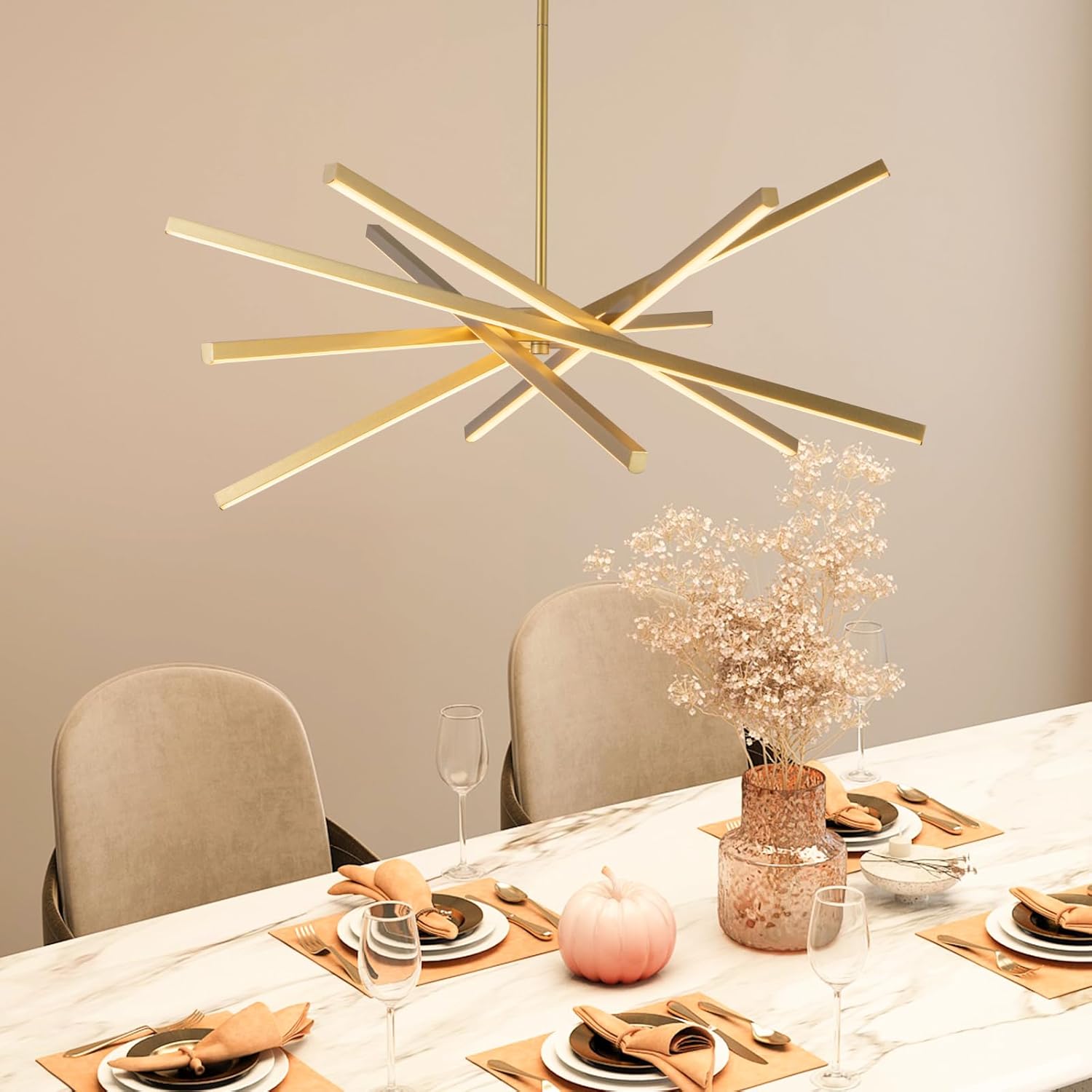 Dimmable Luxe Black Chandelier - View 2
