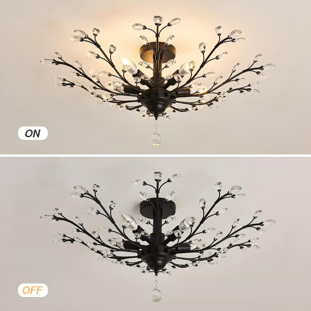 Vintage Luxe Black Chandelier - View 5