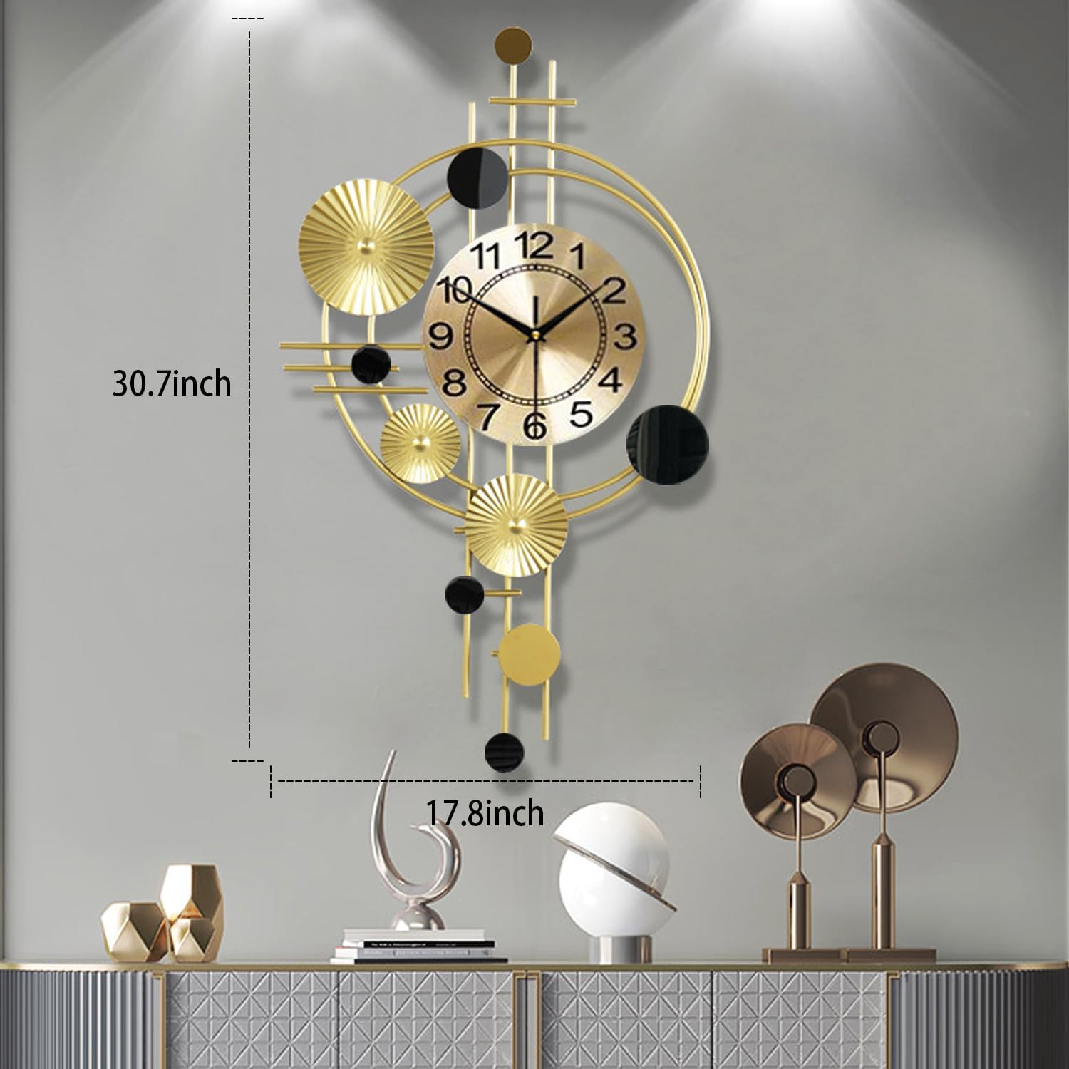 Battery Operated Farmhouse Gold Wall Decor — 7" - View 6
