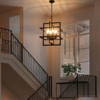 Farmhouse Black Chandelier — 6-Light - View 2