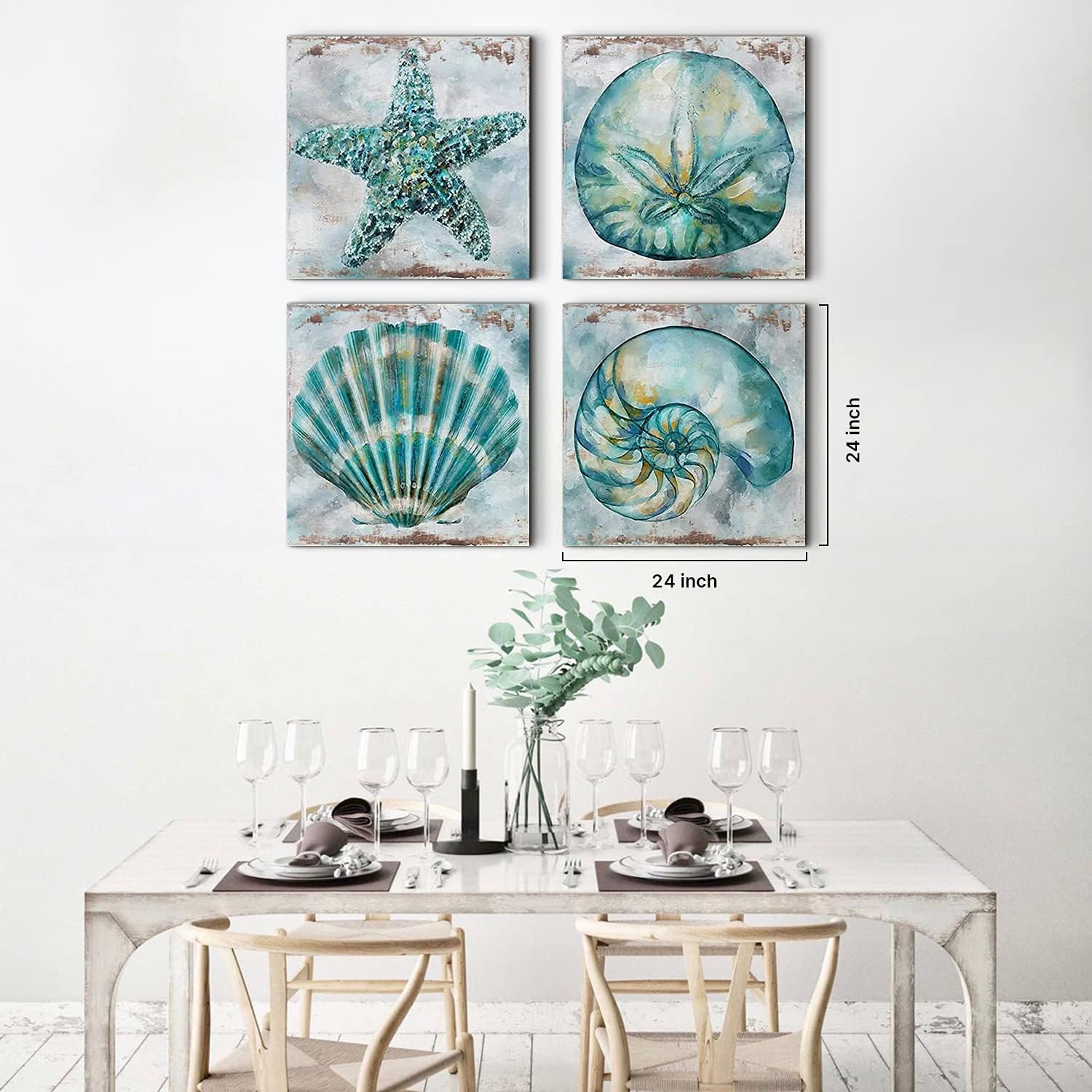 Framed Farmhouse Blue Canvas Wall Art — 20" - View 5