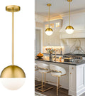 Adjustable Luxe Black Pendant Light — 6" — Gold