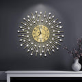 Luxe Black Wall Clock — 7" — Gold&jugv