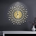 Luxe Black Wall Clock — 7" — Gold&jugv