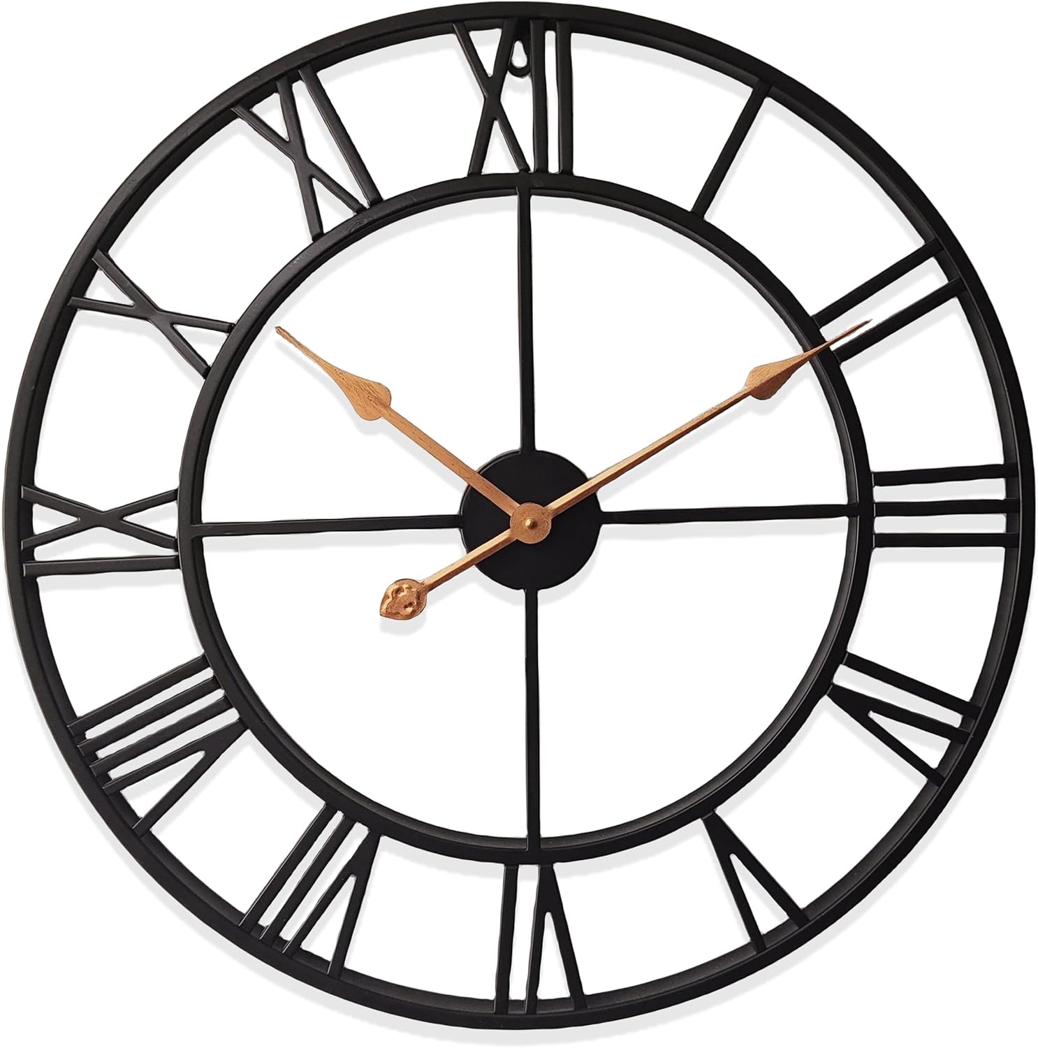 Oversized Farmhouse Black Clock — 30" — Black